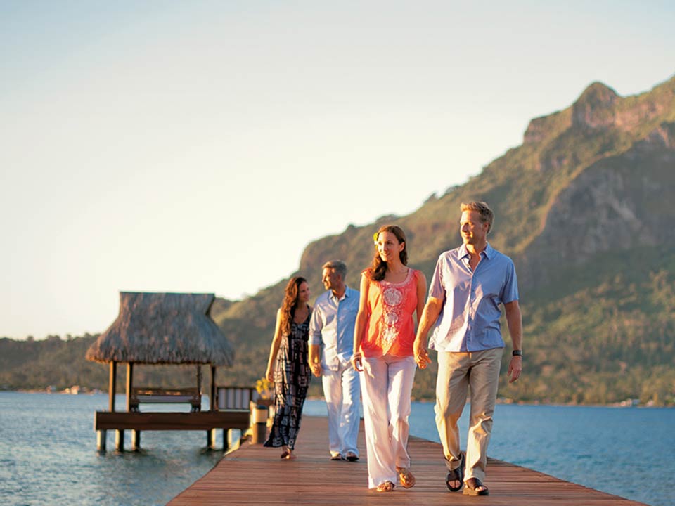 Access to the exclusive, private beach located on a motu off the coast of Bora Bora