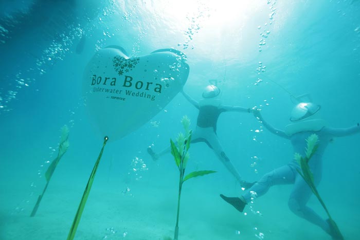 Bora Bora Underwater Wedding