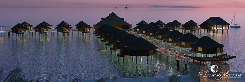 Palafitos - overwater bungalows in Mexico
