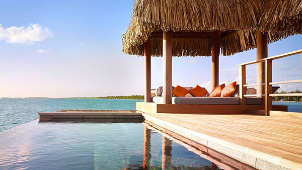 Over water bungalows in Bora Bora