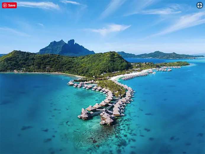 Conrad Bora Bora Nui is located on the private island, Motu To'opua.