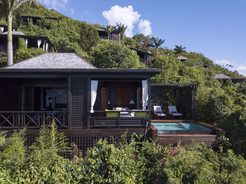 Hillside pool suite at Hermitage Bay, Antigua