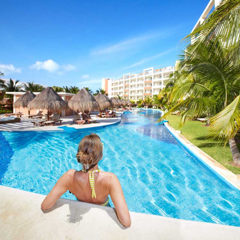 Relaxing by the pool on a worry-free vacation